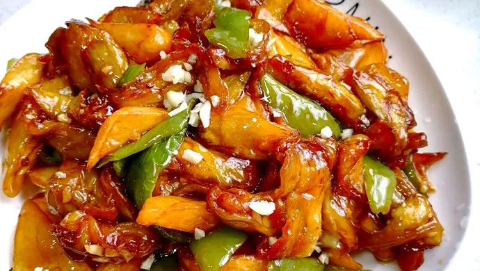Stir Fried Eggplant, Potato & Bell Pepper (地三鲜)