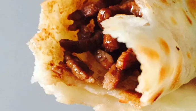Savory Pork & Scallion Wraps with Sweet Bean Sauce Recipe (京酱肉丝卷饼)