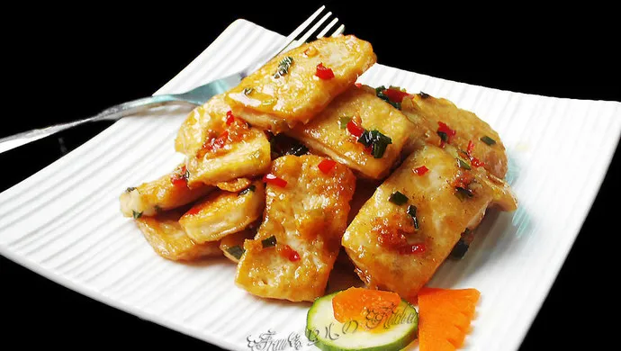 Pan Fried Tofu with Soy Garlic Glaze Recipe (香煎豆腐)