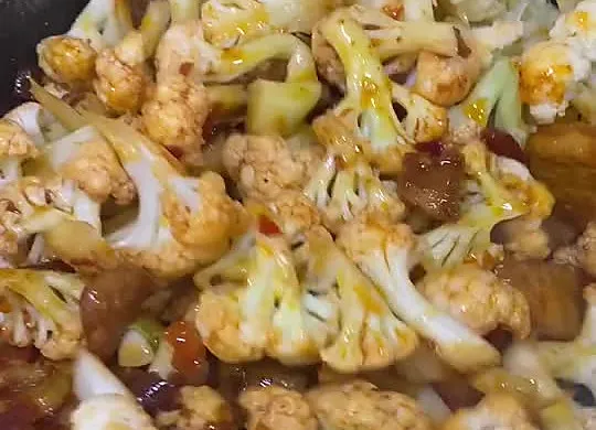 Crispy Sichuan-Style Cauliflower with Crispy Pork